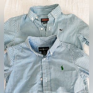 Ralph Lauren & Vineyard Vines, Gingham Cotton Poplin Shirt, 3T (2 shirts)